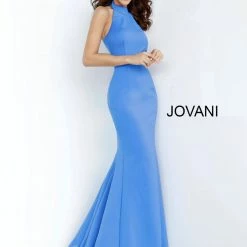 Discontinued Jovani 67661 High Neckline Half Back Prom Dress 7 Discontinued Jovani 67661 High Neckline Half Back Prom Dress
