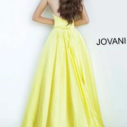 Ballgown Dresses Jovani 67847 Satin Ball Gown Prom Dress Strapless Evening Gown Sweetheart Neckline