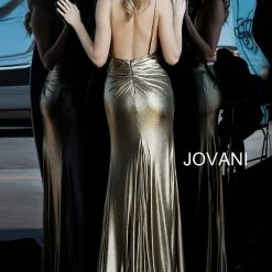 Discontinued Long Sleeve Dresses Jovani 67934 Gold Silver Metallic V Neck Evening Party Dress Prom Long Slit Backless 7 Discontinued Long Sleeve Dresses Jovani 67934 Gold Silver Metallic V Neck Evening Party Dress Prom Long Slit Backless