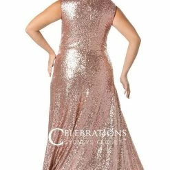 Sydney's Closet CE1801 Long Sequin Plus Size Prom Dress Formal Evening Gown Sequin Dresses