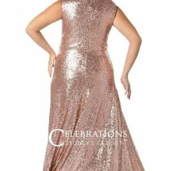 In Stock Sydney's Closet CE1801 Size 24 Long Sequin Plus Size Prom Dress Formal Evening Gown