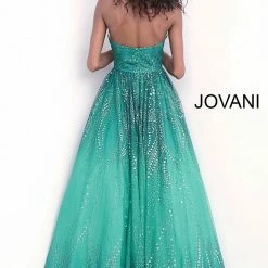 Discontinued Jovani 68117 Off The Shoulder Embellished Glitter Prom Dress Ballgown Dresses