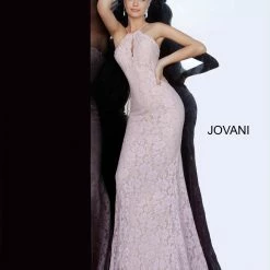 Discontinued Jovani 68431 Long Embellished Lace Fit & Flare High Neck Prom Dress Evening Gown 11 Discontinued Jovani 68431 Long Embellished Lace Fit & Flare High Neck Prom Dress Evening Gown