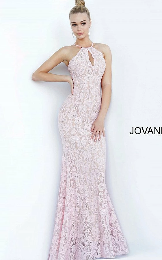 Discontinued Jovani 68431 Long Embellished Lace Fit & Flare High Neck Prom Dress Evening Gown 3 Discontinued Jovani 68431 Long Embellished Lace Fit & Flare High Neck Prom Dress Evening Gown
