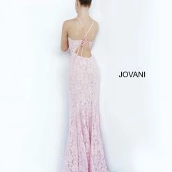 Discontinued Jovani 68431 Long Embellished Lace Fit & Flare High Neck Prom Dress Evening Gown 12 Discontinued Jovani 68431 Long Embellished Lace Fit & Flare High Neck Prom Dress Evening Gown