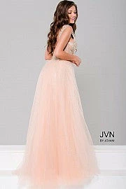 In Stock Jovani JVN 41677 Size 0 Navy/Gold Prom Dress Embellished V Neckline Over Skirt Evening Gown 5 In Stock Jovani JVN 41677 Size 0 Navy/Gold Prom Dress Embellished V Neckline Over Skirt Evening Gown