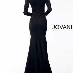 Jovani 68663 Asymmetrical Neckline Slip On Stretch Evening Gown