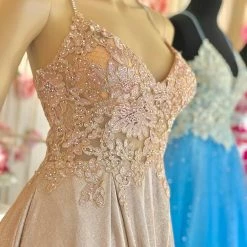 In Stock Jovani JVN2206 Black Prom Dress Embellished Ball Gown Shimmer Lace Pockets Size 10 Ballgown Dresses