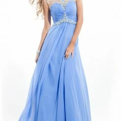 In Stock Rachel Allen 6934 Periwinkle Size 2 Prom Dress Pageant Gown CLEARANCE