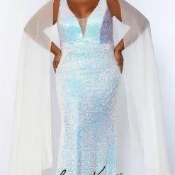 In Stock Johnathan Kayne Sydney's Closet JK2109 Size 20 Sequin Cape Prom Dress Plus Sized Mermaid JK 2109 Mermaid Dresses 17 In Stock Johnathan Kayne Sydney's Closet JK2109 Size 20 Sequin Cape Prom Dress Plus Sized Mermaid JK 2109 Mermaid Dresses