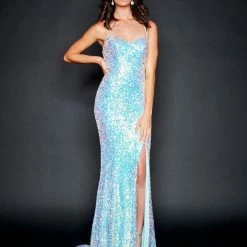 Corset Dresses Nina Canacci 6571 Long Straight Prom Pageant Gown