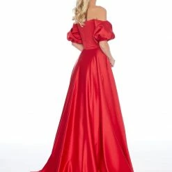 Ashleylauren Ashley Lauren 1790 Off The Shoulder Puff Sleeve Ball Gown Prom Dress Ballgown Dresses