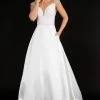 Nina Canacci 2300 Embellished Cap Sleeve Wedding Dress Sheer Lace Back A Line