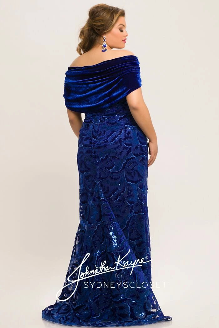 Long Sleeve Dresses Johnathan Kayne For Sydneys Closet JK 2005 Off The Shoulder Prom Dress Plus Size Velvet 4 Long Sleeve Dresses Johnathan Kayne For Sydneys Closet JK 2005 Off The Shoulder Prom Dress Plus Size Velvet