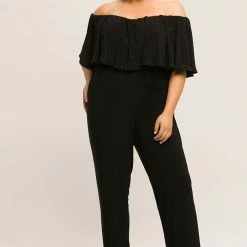 Johnathan Kayne For Sydneys Closet JK 2014 Plus Size Jumpsuit Off The Shoulder Jumpsuits & Rompers