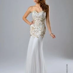 In Stock Mermaid Dresses Nina Canacci 7121 Size 8 Mint Pleated Skirt Mermaid Prom Dress Pageant Gown