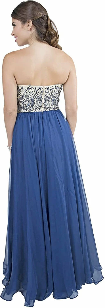 In Stock Milano Formals 1870 Size 4 Long Navy Chiffon Prom Dress Formal Gown Backless Dresses 7 In Stock Milano Formals 1870 Size 4 Long Navy Chiffon Prom Dress Formal Gown Backless Dresses