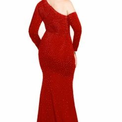 In Stock Long Sleeve Dresses Johnathan Kayne 7215 One Sleeve Choker Pageant Dress Black Prom Gown Size 4