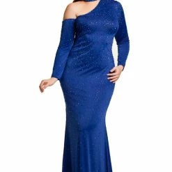 In Stock Long Sleeve Dresses Johnathan Kayne 7215 One Sleeve Choker Pageant Dress Black Prom Gown Size 4