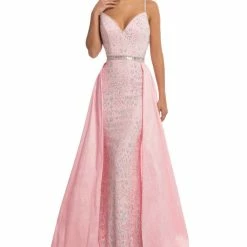 In Stock Johnathan Kayne 7242 Size 0, 10 Raspberry Prom Dress Lace Pageant Gown OverSkirt Crystal Waistline Belt