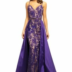 Johnathan Kayne 7242 Embellished Lace V Neck Pageant Gown Prom Dress Over Skirt 31 Johnathan Kayne 7242 Embellished Lace V Neck Pageant Gown Prom Dress Over Skirt