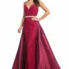 Johnathan Kayne 7242 Prom Dress Lace Pageant Gown Over Skirt Crystal Waistline Belt