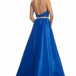 Johnathan Kayne 7242 Embellished Lace V Neck Pageant Gown Prom Dress Over Skirt 44 Johnathan Kayne 7242 Embellished Lace V Neck Pageant Gown Prom Dress Over Skirt