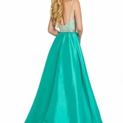 In Stock Johnathan Kayne 7242 Size 4 Canary Yellow Lace V Neck Pageant Gown Prom Dress OverSkirt