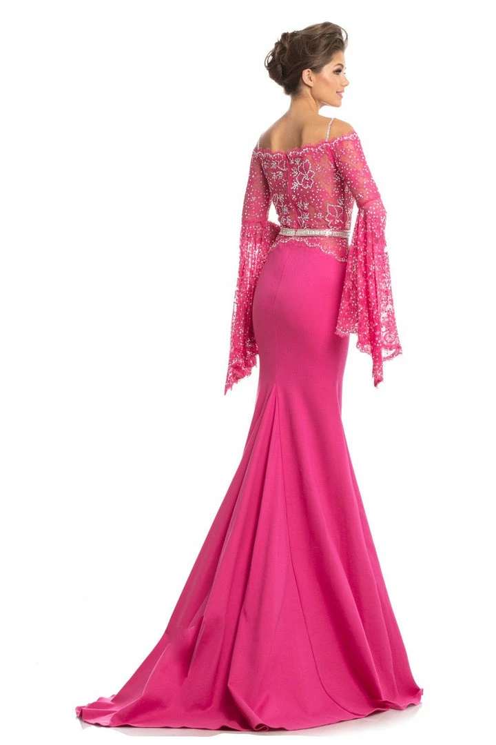 In Stock Johnathan Kayne 7244 Size 2 Pink Lace Bell Sleeve Off Shoulder Prom Dress Pageant Gown Embellished Long Sleeve Dresses 14 In Stock Johnathan Kayne 7244 Size 2 Pink Lace Bell Sleeve Off Shoulder Prom Dress Pageant Gown Embellished Long Sleeve Dresses