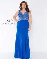 In Stock Fabulouss By Mac Duggal 77388 Size 18 Cobalt Blue Prom Dress Pageant Gown