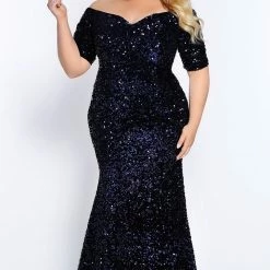 Johnathan Kayne For Sydney's Closet JK2208 Prom Dress Sequins Elbow Length Sleeves JK 2208