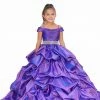 Ashley Lauren Kids Ashley Lauren 8035 Kids Off The Shoulder Pageant Dress Ball Gown With Pickups Girls Preteens