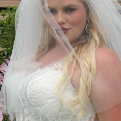 Sydney's Closet SC5243 V Neckline A Line Wedding Dress Plus Sized Sequin Tulle SC 5243 Celine