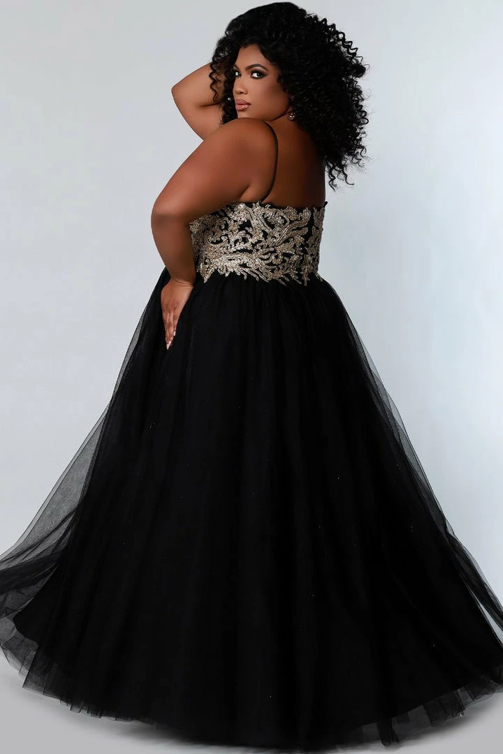 Sydney's Closet SC7309 Plus Sized Prom Dress Evening Gown A Line Tulle Skirt SC 7309 18 Sydney's Closet SC7309 Plus Sized Prom Dress Evening Gown A Line Tulle Skirt SC 7309