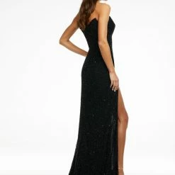 Ashleylauren Ashley Lauren 11188 Strapless Plunging Neckline Evening Gown With Slit 21 Ashleylauren Ashley Lauren 11188 Strapless Plunging Neckline Evening Gown With Slit