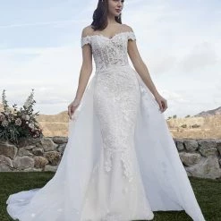 In Stock Casablanca Bridal 2419 Size 16 MCKENZIE Wedding Dress Overskirt Bridal Gown Off The Shoulder