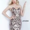 Jovani 8005 Black Rose Strapless Embellished Homecoming Cocktail Dress