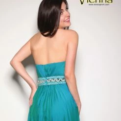 In Stock CLEARANCE Vienna Prom 8006 Size 16 Peacock Prom Dress Pageant Gown Iridescent Long Plus