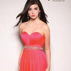 In Stock Vienna Prom 8006 Size 12 Long Prom Dress Pageant Gown Iridescent Chiffon