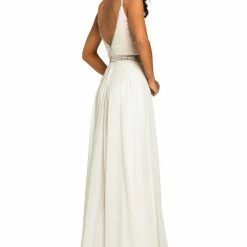 In Stock Johnathan Kayne 8050 Sequin Top Prom Gown Pageant Chiffon Dress In White Size 4 7 In Stock Johnathan Kayne 8050 Sequin Top Prom Gown Pageant Chiffon Dress In White Size 4