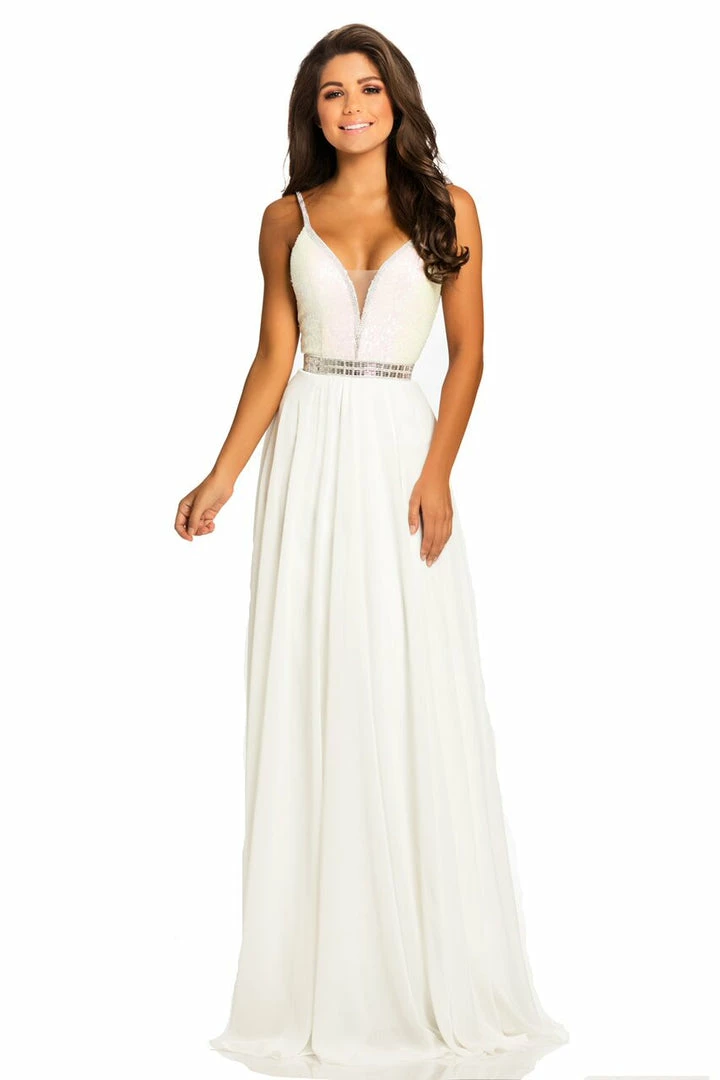 In Stock Johnathan Kayne 8050 Sequin Top Prom Gown Pageant Chiffon Dress In White Size 4 3 In Stock Johnathan Kayne 8050 Sequin Top Prom Gown Pageant Chiffon Dress In White Size 4