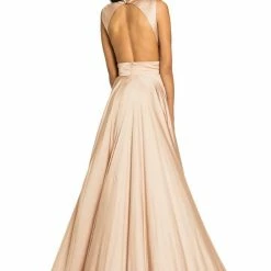 In Stock Johnathan Kayne 8072 Double Slit High Neckline Prom Dress Pageant Evening Gown Size 4