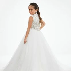 Ballgown Dresses Ashley Lauren Kids 8072 Long High Neck Beaded Bodice A Line Pageant Dress 24 Ballgown Dresses Ashley Lauren Kids 8072 Long High Neck Beaded Bodice A Line Pageant Dress