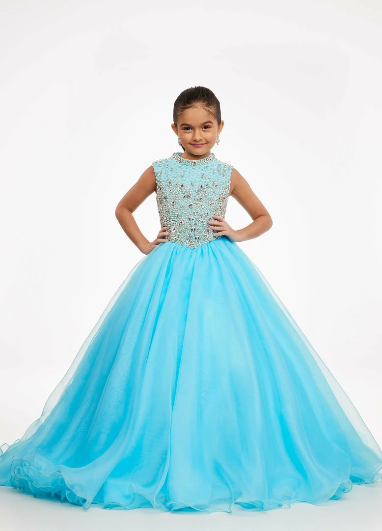 Ballgown Dresses Ashley Lauren Kids 8072 Long High Neck Beaded Bodice A Line Pageant Dress 4 Ballgown Dresses Ashley Lauren Kids 8072 Long High Neck Beaded Bodice A Line Pageant Dress