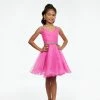 Ashley Lauren Kids 8075 Short Girls Cocktail Formal Dress A Line Embellished Pageant