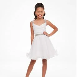 Ashley Lauren Kids 8075 Short Girls Cocktail Formal Dress A Line Embellished Pageant