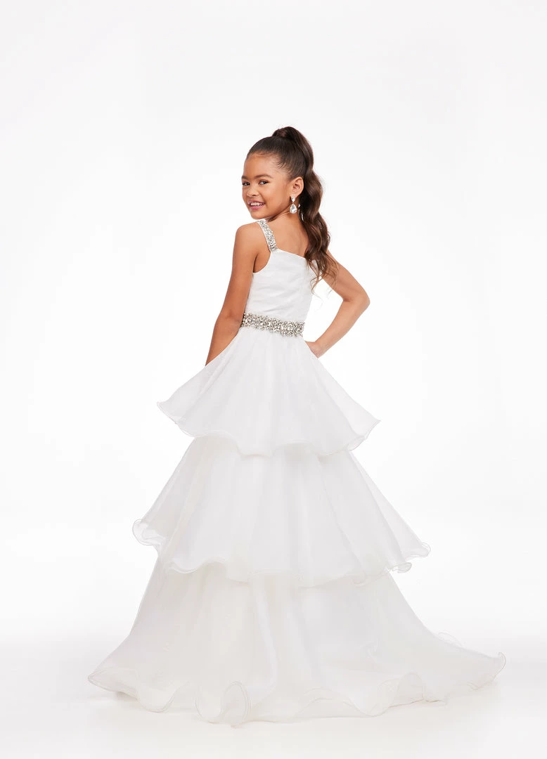 Ashley Lauren Kids 8080 Long Girls Tiered A Line Ball Gown Skirt Pageant Dress 8 Ashley Lauren Kids 8080 Long Girls Tiered A Line Ball Gown Skirt Pageant Dress