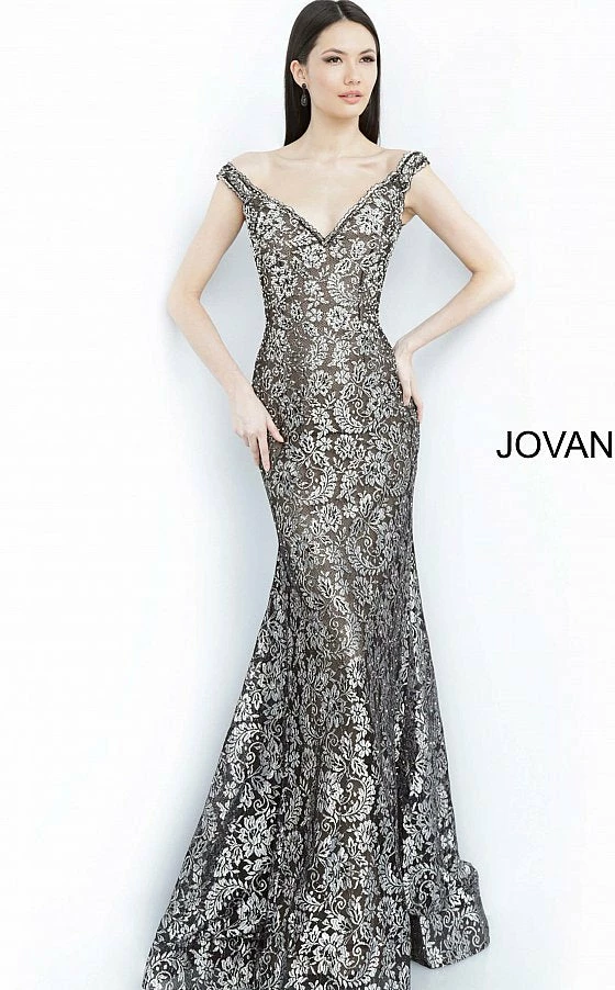 Jovani 8083 Long Metallic Shimmer Lace Evening Gown Prom Pageant Dress Mermaid 6 Jovani 8083 Long Metallic Shimmer Lace Evening Gown Prom Pageant Dress Mermaid