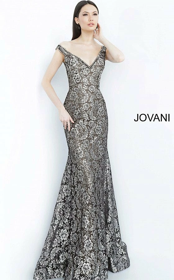 Jovani 8083 Long Metallic Shimmer Lace Evening Gown Prom Pageant Dress Mermaid 8 Jovani 8083 Long Metallic Shimmer Lace Evening Gown Prom Pageant Dress Mermaid