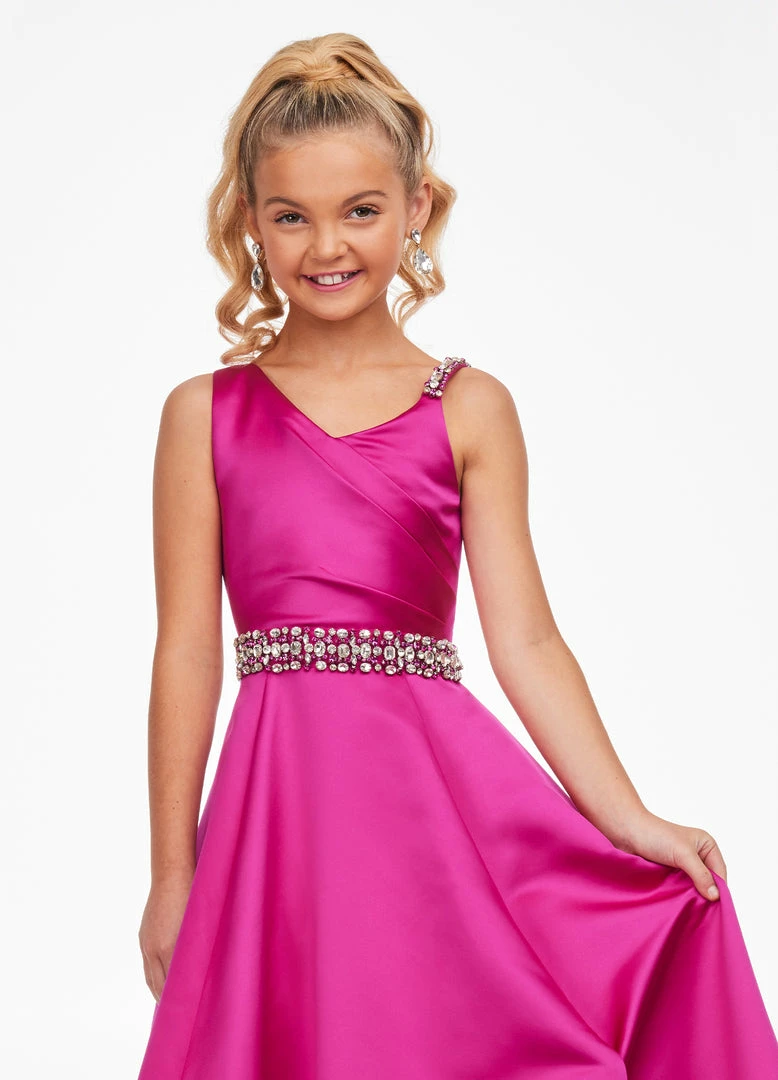Ashley Lauren Kids 8084 Long A Line Heavy Satin Pageant Ball Gown Formal Dress Girls 6 Ashley Lauren Kids 8084 Long A Line Heavy Satin Pageant Ball Gown Formal Dress Girls